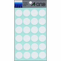 エーワン　０７０５０　カラーラベル２０ｍｍ丸　白