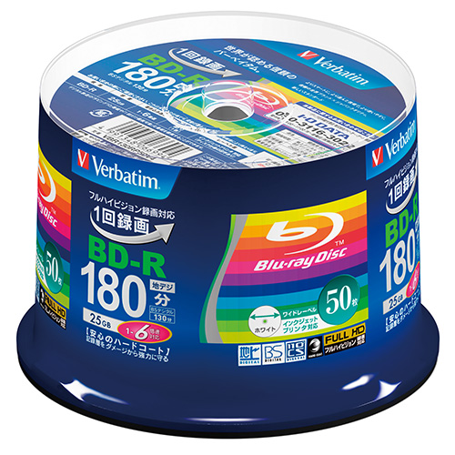 バーベイタム　ＶＢＲ１３０ＲＰ５０Ｖ４　ＢＤ－Ｒ　録画用６倍速５０枚スピンドル