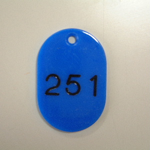 クラウン　ＣＲ－ＢＧ３８－ＢＬ　番号札　欠番〔小〕　青