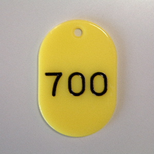 クラウン　ＣＲ－ＢＧ３８－Ｙ　番号札　欠番〔小〕　黄