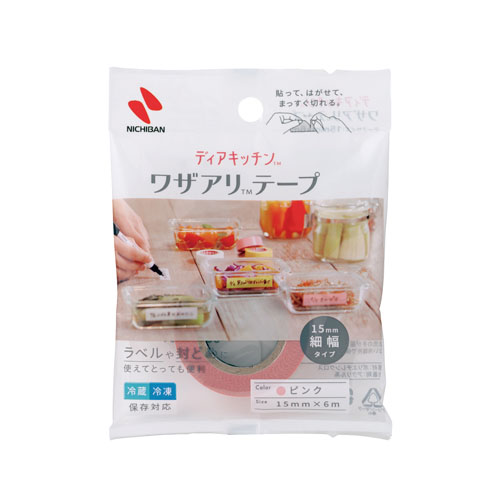 ニチバン　ＤＫ－ＷＡＮ１５１１　ワザアリテープ　細幅タイプ　ピンク