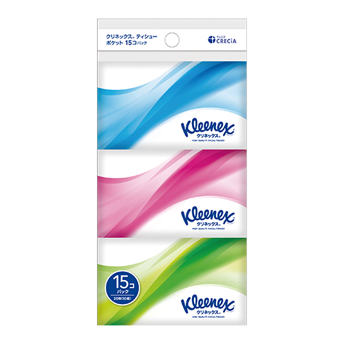 クレシア　３３０９５４　クリネックスティシューポケット１５個Ｐ
