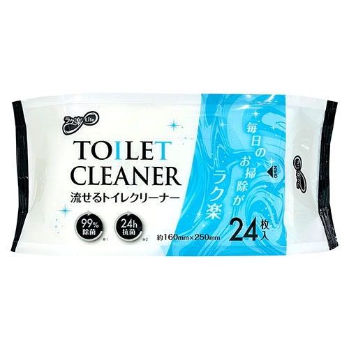 昭和紙工　０１０２６　ラク楽Ｌｉｆｅ　抗菌流せるトイレクリーナ