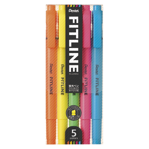 ぺんてる　ＳＬＷ１１－５　フィットライン　５色セット