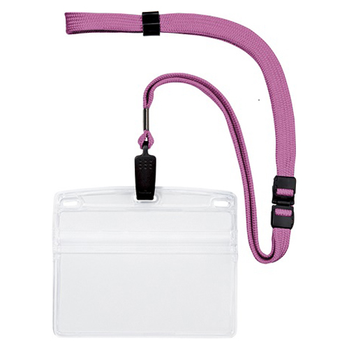 オープン　ＮＬ－２１－ＰＫ　吊り下げ名札クリップ式　横特大１０枚　桃