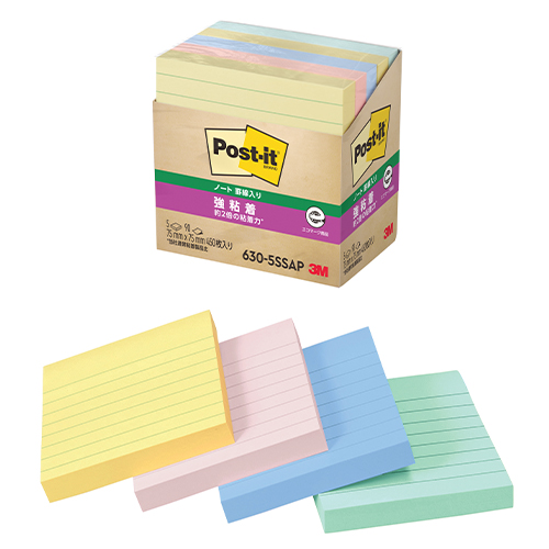 スリーエム　６３０－５ＳＳＡＰ　ポストイットＲ強粘着ノート５個