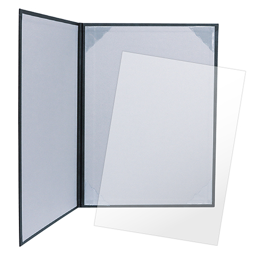 ササガワ　１０－６００３　証書ファイル　Ａ４　銀灰黒