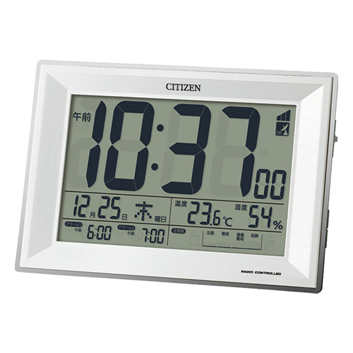 シチズン　８ＲＺ１５１－００３　電波デジタル時計　白