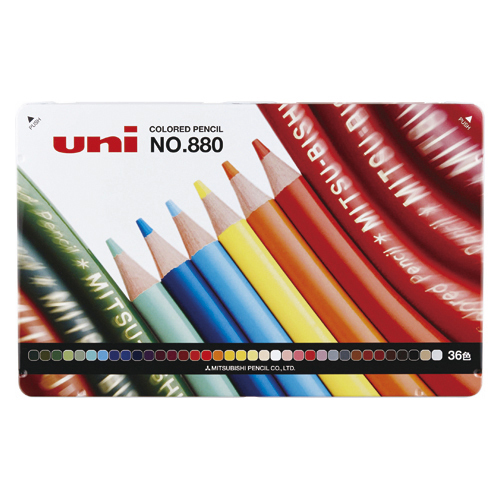 三菱鉛筆　Ｋ８８０３６ＣＰＮ　色鉛筆８８０　３６色セット