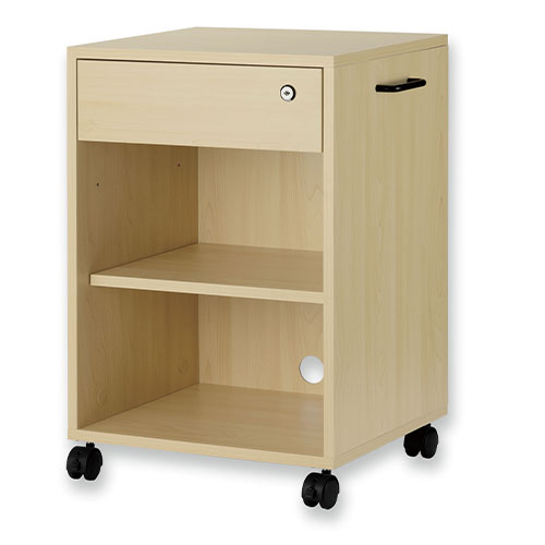 アスカ　ＨＷＧ０１ＷＤ　木製ワゴン引き出しつき　木目