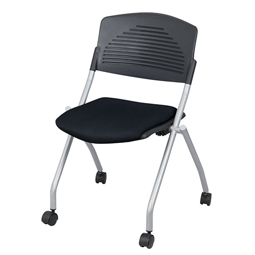 カグクロ　ＰＴ－００２－ＢＫＢＫ　平行スタッキングチェア背ブラックブラック