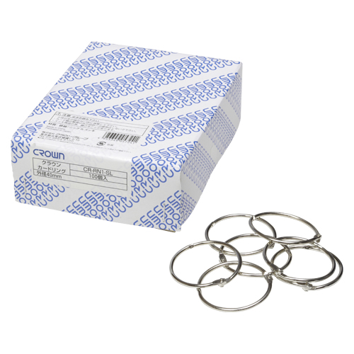 クラウン　ＣＲ－ＲＮ１－ＳＬ　カードリング（１００個入）＃１　箱入