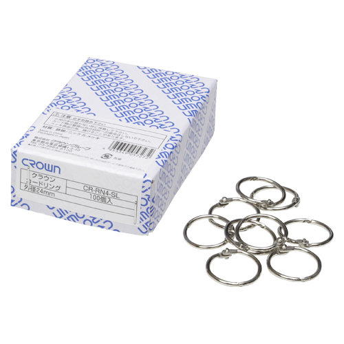 クラウン　ＣＲ－ＲＮ４－ＳＬ　カードリング（１００個入）＃４　箱入