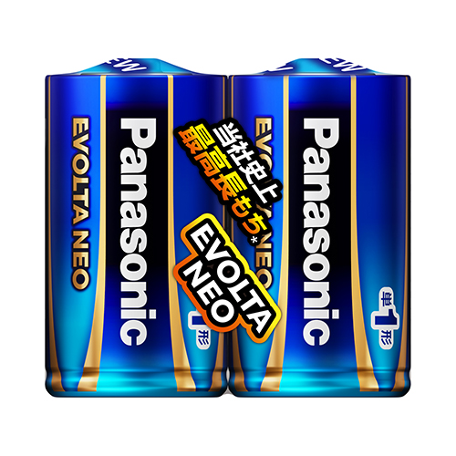 パナソニック　ＬＲ２０ＮＪ／２ＳＥ　エボルタＮＥＯ単１形２本シュリンクパック