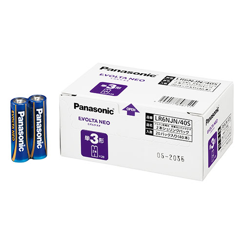 パナソニック　ＬＲ６ＮＪＮ／４０Ｓ　エボルタＮＥＯオフィス電池単３／４０本