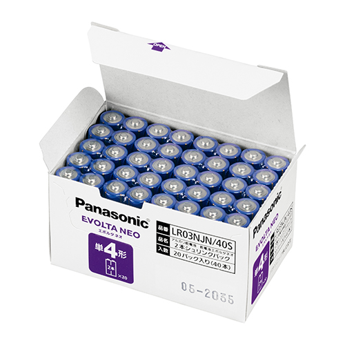 パナソニック　ＬＲ０３ＮＪＮ／４０Ｓ　エボルタＮＥＯオフィス電池単４／４０本
