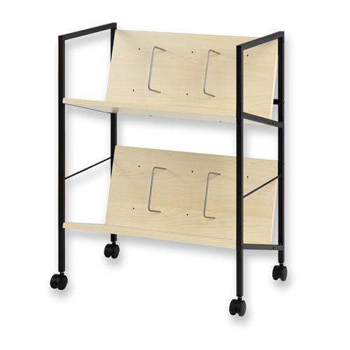 アスカ　ＦＷＧ０２ＢＫ　木製ファイルワゴン　ブラック