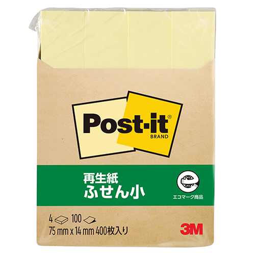 スリーエム　５６０ＲＰ－Ｙ　ポストイット再生紙ふせんハーフ　イエロー