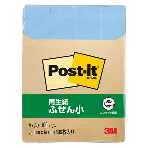 スリーエム　５６０ＲＰ－Ｂ　ポストイット再生紙ふせんハーフ　ブルー