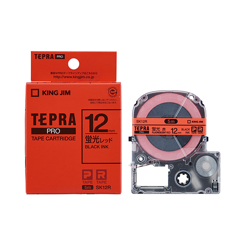 キングジム　ＳＫ１２Ｒ　「テプラ」ＰＲＯテ－プ　　レッド／黒文字