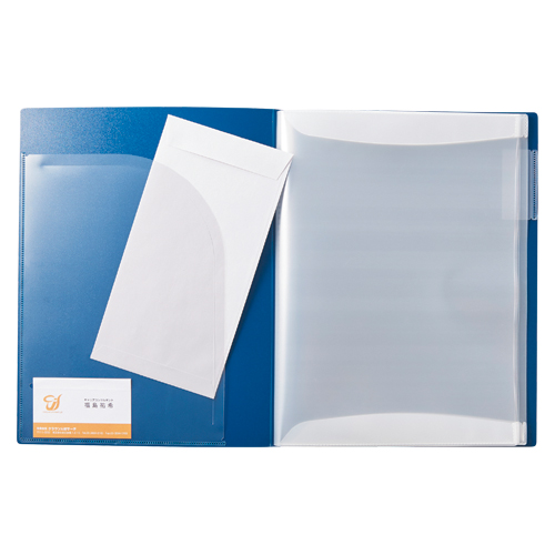 キングジム　８６３２－ＮＶ　クリアーファイル　カキコ２０Ｐ　ネイビ