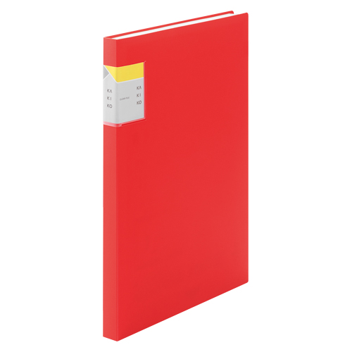 キングジム　８６３２Ｗ－Ｒ　クリアーファイル　カキコ４０Ｐ　赤