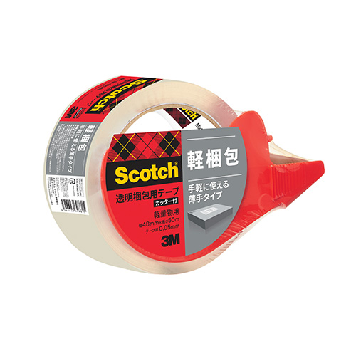 スリーエム　３０９ＤＳＮ　スコッチ透明梱包用テープ３０９カッター付