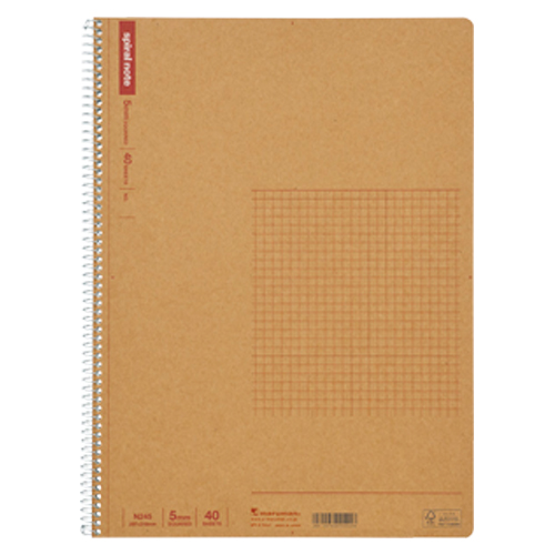 マルマン　Ｎ２４５　Ａ４スパイラルノート５ｍｍ方眼　４０枚