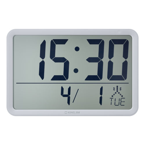 キングジム　ＤＴＣ－００２－ＬＧ　ザラージリモコン付ダブルタイマークロック
