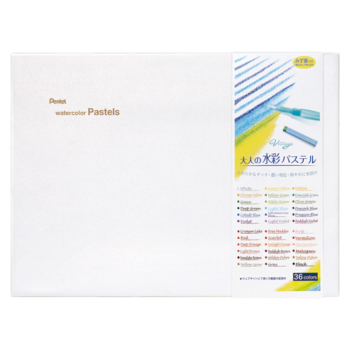 ぺんてる　ＧＨＷ１－３６　大人の水彩パステル３６色
