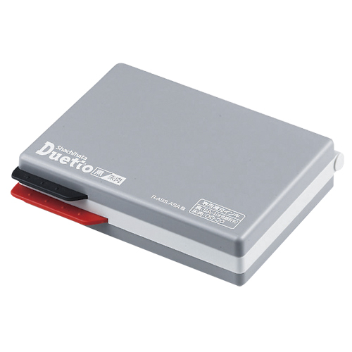 シヤチハタ　ＨＦＷ－２ＭＥＣクロ　デュエット　スタンプ台（エコス）黒／朱肉