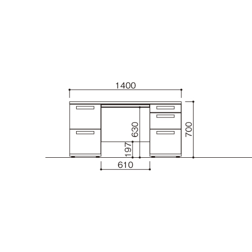 弘益　ＬＤＣ－Ｒ１４７－ＬＲ２３（ＷＨ）　両袖机