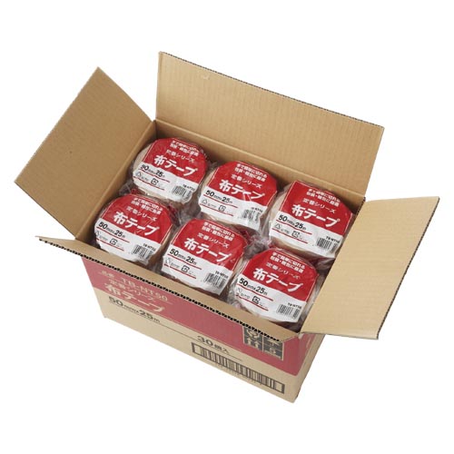 クラウン　ＴＢ－ＮＴ５０Ｘ３０　クラウン定番布テープ５０Ｘ２５ｍ　３０巻