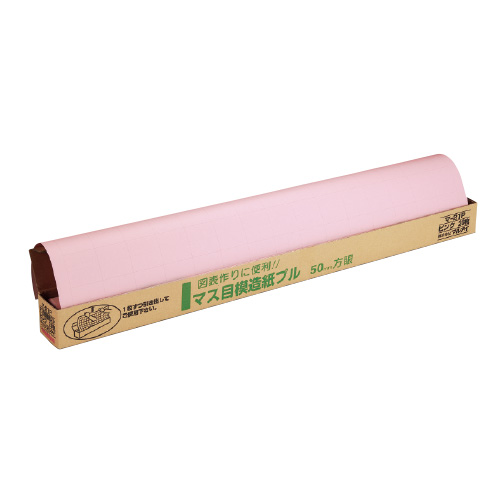 マルアイ　マ－２１Ｐ　マス目模造紙プル　ピンク　　２０枚