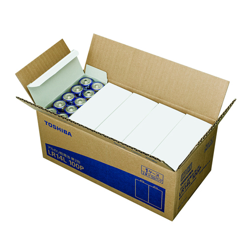 東芝　ＬＲ１４Ｌ　１００Ｐ　アルカリ乾電池　単二　１００本パック