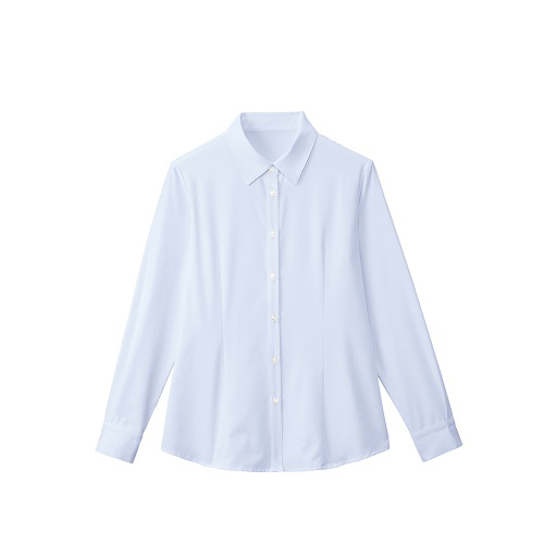 カンセン　ＦＢ７５５７７－２　１１　長袖ブラウス　サックス　１１号