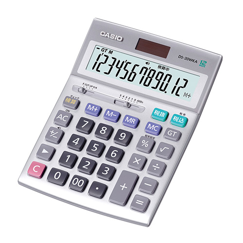 カシオ　ＤＳ－２０ＷＫＡ－Ｎ　電卓
