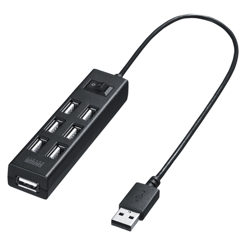 サンワサプライ　ＵＳＢ－２Ｈ７０２ＢＫＮ　ＵＳＢ２．０ハブ（７ポート）