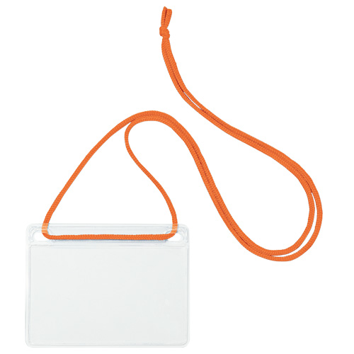 オープン　ＮＬ－１１－ＲＧ　吊り下げ名札　名刺用　１０枚　橙