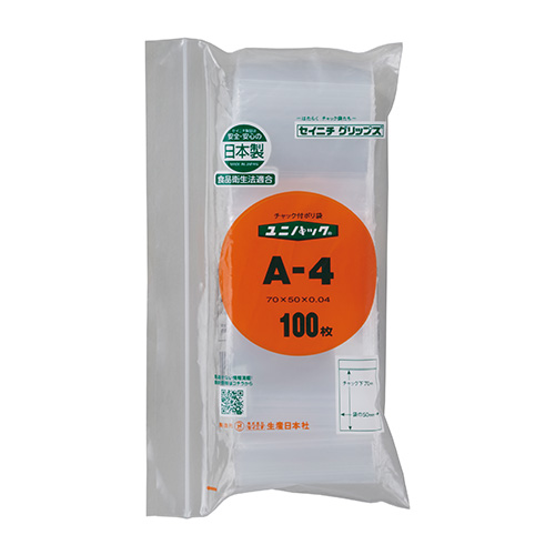 セイニチ　００６６５０００１　ユニパック　Ａ－４　（１００枚入）