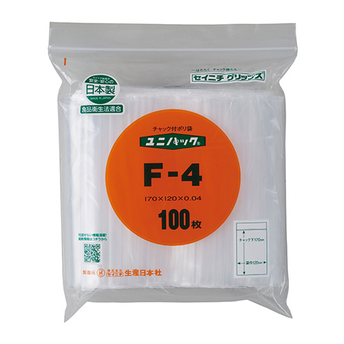 セイニチ　００６６５０００６　ユニパック　Ｆ－４　１００枚入