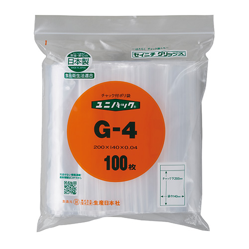 セイニチ　００６６５０００７　ユニパック　Ｇ－４　（１００枚入）