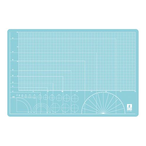 ミワックス　ＳＴＮ－Ａ３－ＢＵ　スケルトンカッティングマット