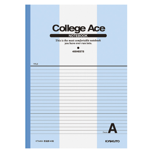 日本ノート（キョ　ＫＴＡ４０Ａ　Ａ４カレッジエース　普通罫