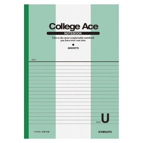 日本ノート（キョ　ＫＴＡ４０Ｕ　Ａ４カレッジエース　８ミリ罫