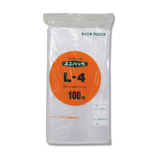 セイニチ　６６５１２００　ユニパック　Ｌ－４　１００枚入