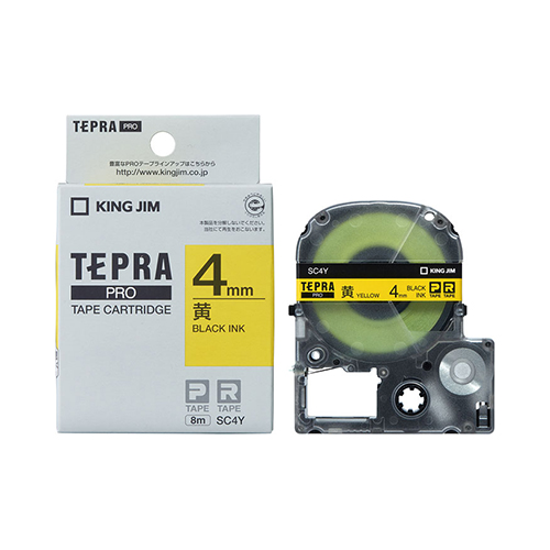 キングジム　ＳＣ４Ｙ　ＰＲＯテープカートリッジ・カラーラベル