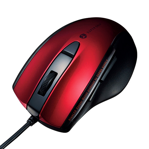 サンワサプライ　ＭＡ－ＢＬ１６８Ｒ　静音有線ブルーＬＥＤマウス