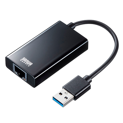 サンワサプライ　ＵＳＢ－ＣＶＬＡＮ３ＢＫＮ　ＵＳＢ３．２－ＬＡＮ変換アダプタ