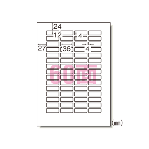 エーワン　３１２７８　マルチプリンタラベルＡ４判６０面ネーム